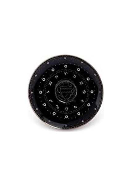 Kova Burcu 90 ml Kahve Fincanı Porselen Desenli 2 Parçalı Şık Sunum