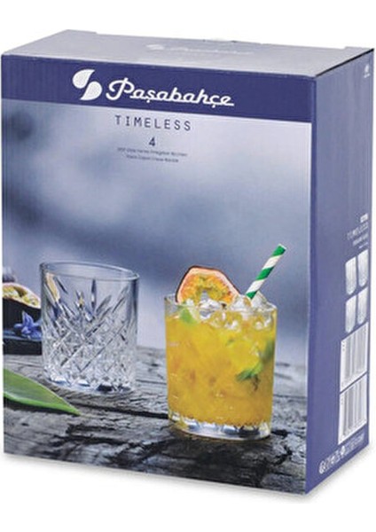 Timeless Viski Bardağı 12'li Şeffaf Desenli Cam 345 ml Kaliteli Set fiyatları