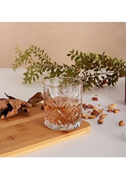 Timeless Viski Bardağı 12'li Şeffaf Desenli Cam 345 ml Kaliteli Set modelleri