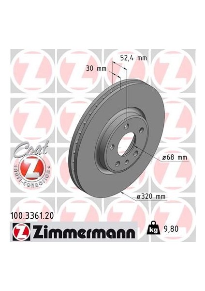 ÖN FREN AYNASI A4-A5-A6-A7-Q5 320X30X28XHAVALI 0986479C49-DF6148 8R0615301 8R0615301C (2 ADET)