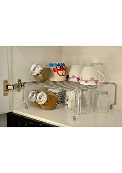 Dolap İçi Raf Düzenleyici Çok Amaçlı 31 cm Metal Raf ile Mutfak Düzeni Sağlayın modelleri