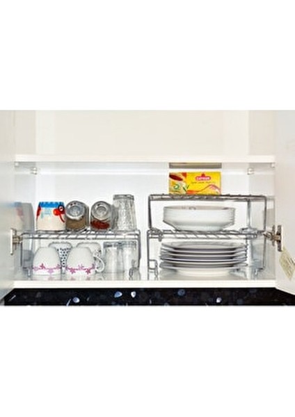 Dolap İçi Raf Düzenleyici Çok Amaçlı 31 cm Metal Raf ile Mutfak Düzeni Sağlayın fırsatları