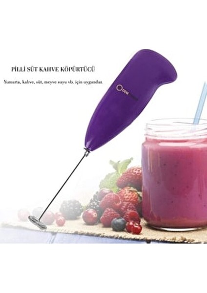 Renkli Pilli Mini Mikser Ergonomik Tasarım 1 Adet Plastik Malzeme ile fiyatları