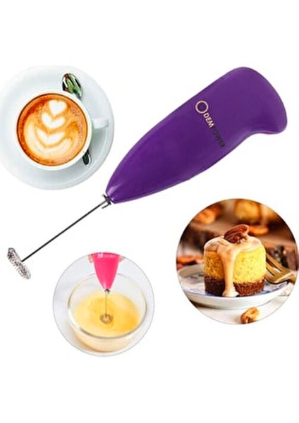 Renkli Pilli Mini Mikser Ergonomik Tasarım 1 Adet Plastik Malzeme ile