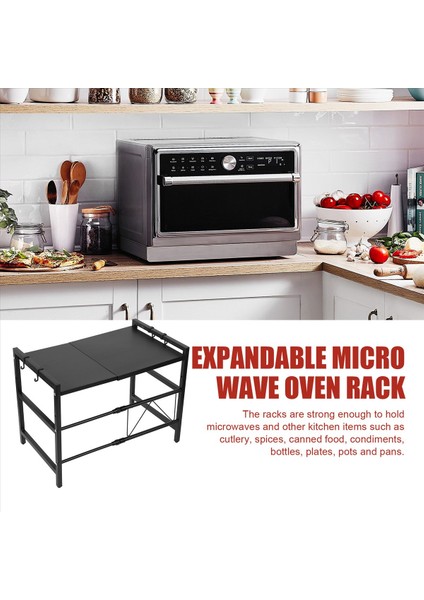 Genişletilebilir Mikrodalga Fırın Rafı 2 Katmanlı Ayarlanabilir Mutfak Tezgahı Raf Ekmek Kızartma Makinesi Rafı Ağır Hizmet Tipi Stand Organizatör (Yurt Dışından) fırsatları