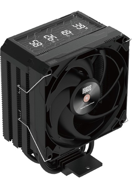 Dıgıtal Isı Göstergeli 4 Isı Borulu 3000RPM 220W Intel & Amd Siyah Kule Tipi Cpu Soğutucu