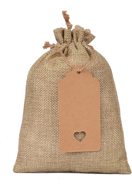 25 Paket Kağıt Etiketleri ile Küçük Çantalar Noel Yeni Yıl Parti Teşekkürler Drawstring Çantaları Takı Ambalaj Çantaları (Yurt Dışından)