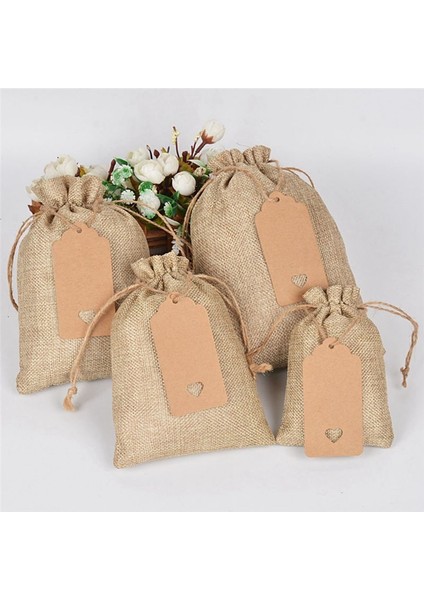 25 Paket Kağıt Etiketleri ile Küçük Çantalar Noel Yeni Yıl Parti Teşekkürler Drawstring Çantaları Takı Ambalaj Çantaları (Yurt Dışından) fiyatları