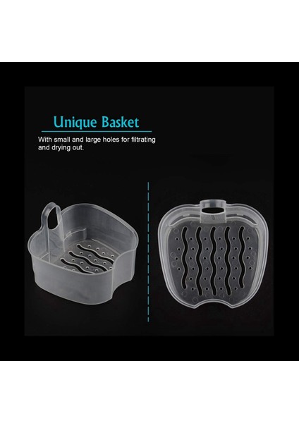 2x Beyaz Takma Tavuk Kılıfı Süzgeçli Takma Tavuk Kupası Takma Banyo Kutusu Yanlış Diş Saklama Kutusu Sepet Net Tutucu (Yurt Dışından) fırsatları