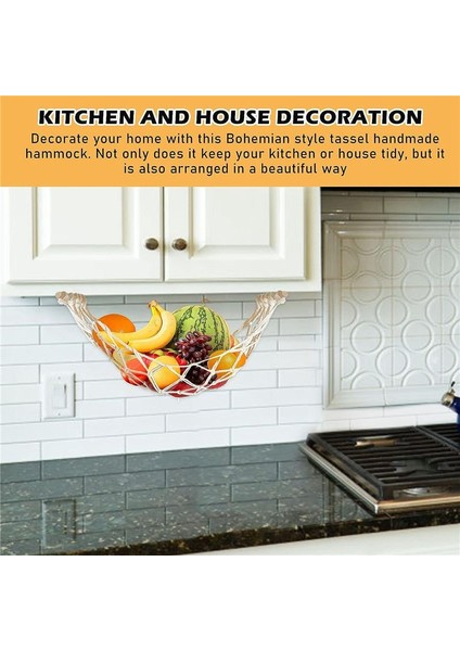 2 Adet Asılı Meyve Hamak Makrame Meyve Hamak Sepeti Kabine Altında Mutfak Için Meyve Hamak Muz Meyve Hamak (Yurt Dışından) modelleri