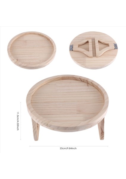 Kanepe Kol Klips Masası Doğal Ahşap Kanepe Koltuk Klipsli Tepsi Masa Kanepe Kolu Dinlenme Organizatörü Yuvarlak (Yurt Dışından)