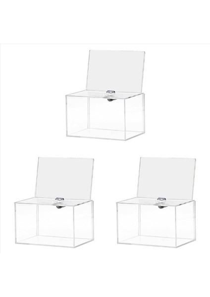 3x Akrilik Bağış Kutusu - Oylama Kutusu Sadaka Anketler Anketler Çekilişler Yarışmalar Tavsiye Ipuçları Incelemeler (Yurt Dışından)