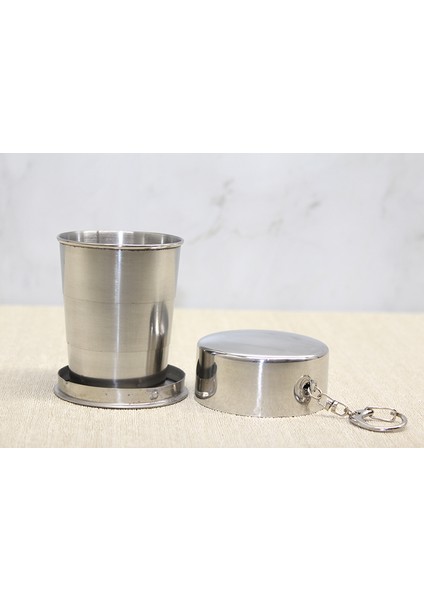 Bardak 7 Cm'lik Paslanmaz Çelik Tekli Shot Katlanabilir