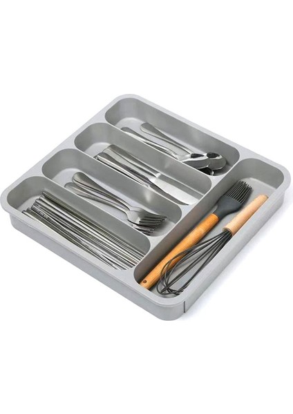 Çekmece Için Plastik Çatal Bıçak Tepsisi Mutfak Için Mutfak Sofra Takımı Sofra Düzenleyicisi Standart Çekmeceye 5 Bölmeye Uygun (Yurt Dışından) fırsatları