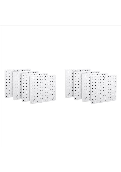 8 Adet Pegboard Duvar Organizatörü Beyaz Pegboard Duvar Asılı Zanaat Odası Için Pegboard Garaj Mutfak Oturma Odası (Yurt Dışından)
