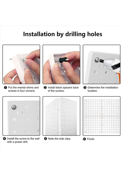 8 Adet Pegboard Duvar Organizatörü Beyaz Pegboard Duvar Asılı Zanaat Odası Için Pegboard Garaj Mutfak Oturma Odası (Yurt Dışından) indirimleri