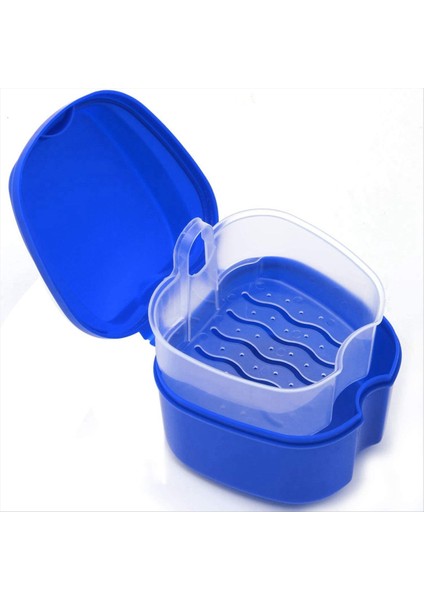 3x Koyu Mavi Protez Kasası Süzgeçli Takma Diş Kabı Protez Banyosu Kutusu Yanlış Diş Kutusu Sepet Net Kap Tutucusu (Yurt Dışından) indirimleri