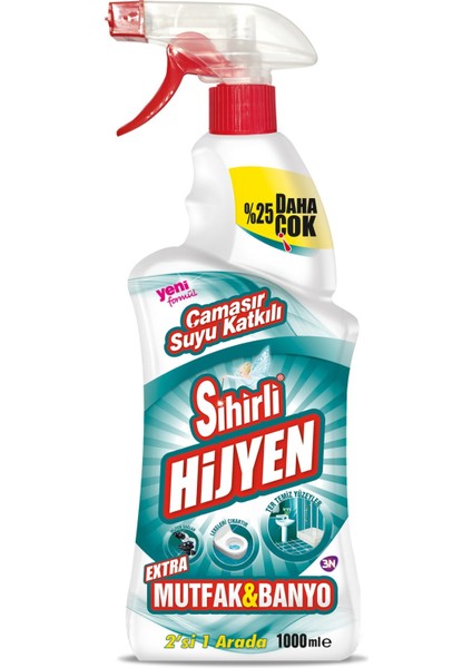 Çamaşır Suyu Katkılı Temizleyici Mutfak & Banyo 750 ml Sprey (Koli Içi 16ADET)