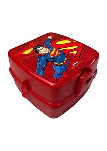 Süperman İki Katlı Bölmeli Beslenme Kutusu Pratik Kullanım ve Doğa Dostu 12,5x17x9 cm fiyatları
