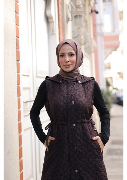 Şirin Kapüşonlu Kapitone Yelek - 7005 modelleri