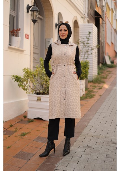 Şirin Kapüşonlu Kapitone Yelek - 7005 fiyatları