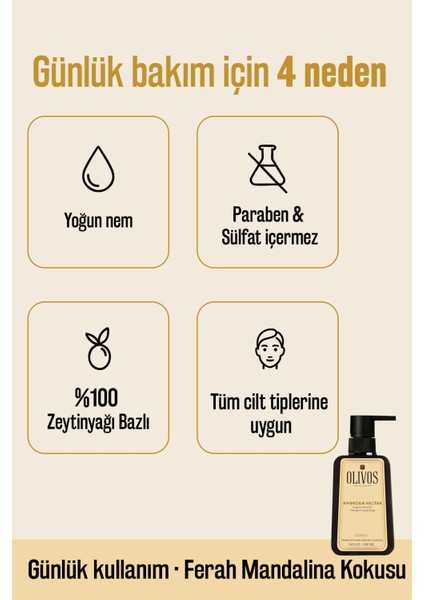 Ambrosia 2’li Set – %100 Doğal Zeytinyağlı Mandalina Kokulu Duş Jeli ve El Sabunu, 1250 ml fiyatları