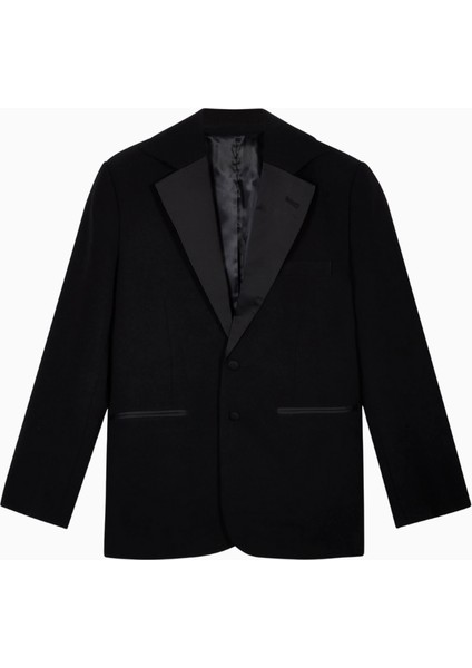 Satin Detail Single Breasted Blazer Oversize Tek Düğmeli Kadın Ceket fiyatları