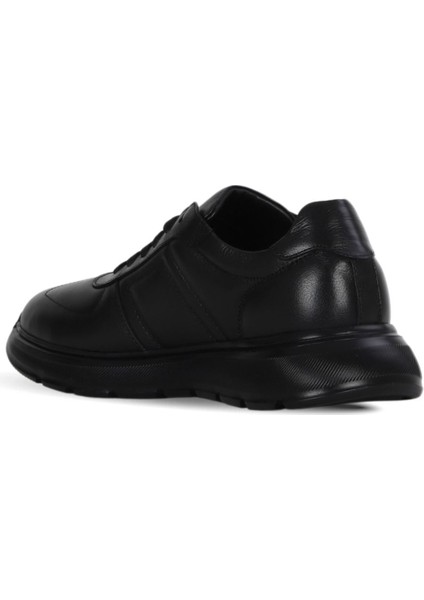 Siyah Deri Erkek Spor Ayakkabı 43MA24584 43MA24584 fırsatları