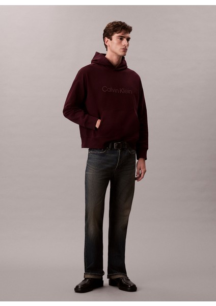 Bisiklet Yaka Kırmızı Erkek Sweatshırt LV14LD229GGR9_LS Standard Logo Prem fiyatları