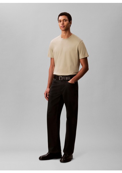 Bisiklet Yaka Haki Erkek T-Shirt LV04LB275GLKJ_SS Supıma Chest Emb C