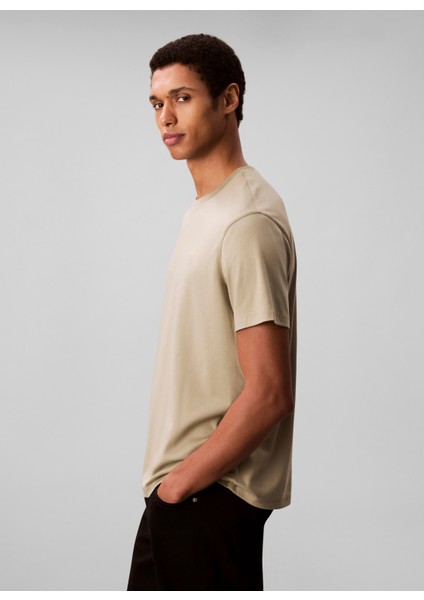 Bisiklet Yaka Haki Erkek T-Shirt LV04LB275GLKJ_SS Supıma Chest Emb C modelleri