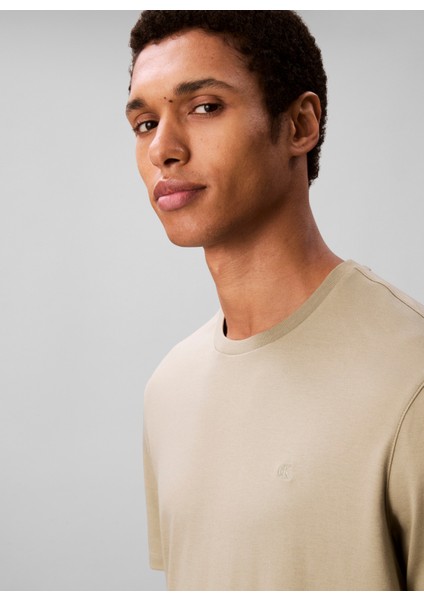 Bisiklet Yaka Haki Erkek T-Shirt LV04LB275GLKJ_SS Supıma Chest Emb C fırsatları