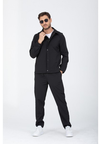 Oversize Ince Erkek Mont + Jogger Pantolon (2 Parça Takım)