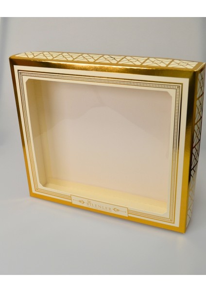 Asetat Pencere Kapaklı Hediye Kutusu – Büyük Boy 27X31X5 cm Sunum Kutusu