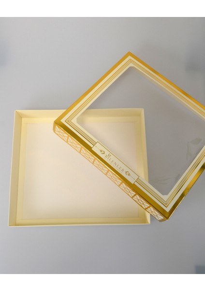 Asetat Pencere Kapaklı Hediye Kutusu – Büyük Boy 27X31X5 cm Sunum Kutusu fiyatları