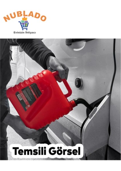 Boşaltma Borulu Plastik Antistatik Benzin Bidonu 5litre Akaryakıt Mazot Taşıma Doldurma Depolama indirimleri