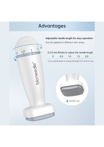 120 Titanyum İğneli Ayarlanabilir İğne Ölçülü (0.25-2.0mm) Dermastamp fırsatları