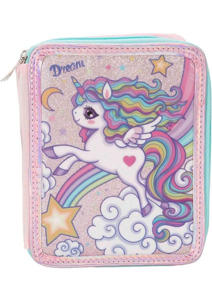 Bear &amp; Deer Unicorn Desenli Pembe Kalem Kutusu BD-KCS220