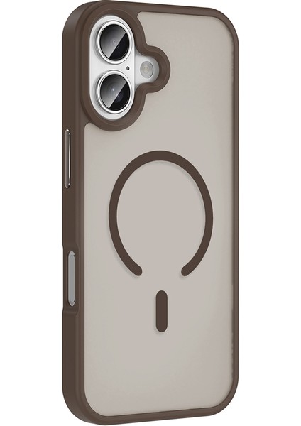 iPhone 17 Kılıf M-Safe Şarj Özellikli Mat Arka Yüzey Blt Sio Kapak - Turuncu