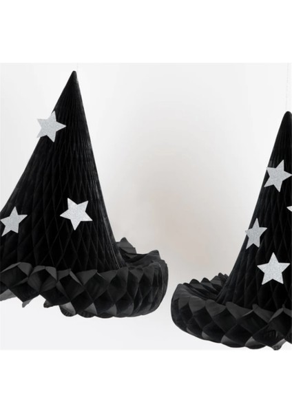 - Hanging Honeycomb Witch Hat Decorations - Cadı Şapka Dekorları (3lü) fiyatları