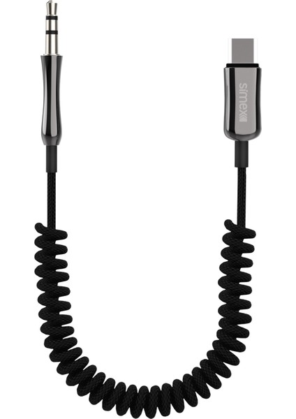 Zinco Type-C Kumaş Spiralli Aux Kablosu Simex Sa-01 fiyatları