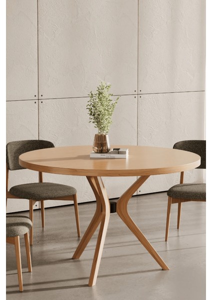 Rasse Kelebek Ayak Sabit Yemek Masası 90CM Yuvarlak Masa fiyatları