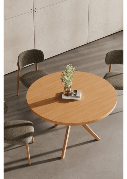 Rasse Kelebek Ayak Sabit Yemek Masası 90CM Yuvarlak Masa modelleri