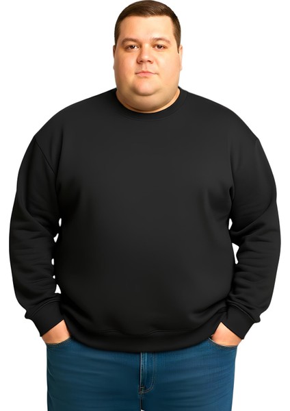 Erkek Büyük Beden Oversize 3 Iplik Uzun Kollu Sweatshirt 3xl-4xl-5xl-6xl-7xl-8xl-9xl
