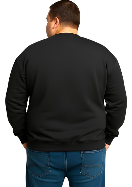 Erkek Büyük Beden Oversize 3 Iplik Uzun Kollu Sweatshirt 3xl-4xl-5xl-6xl-7xl-8xl-9xl fiyatları