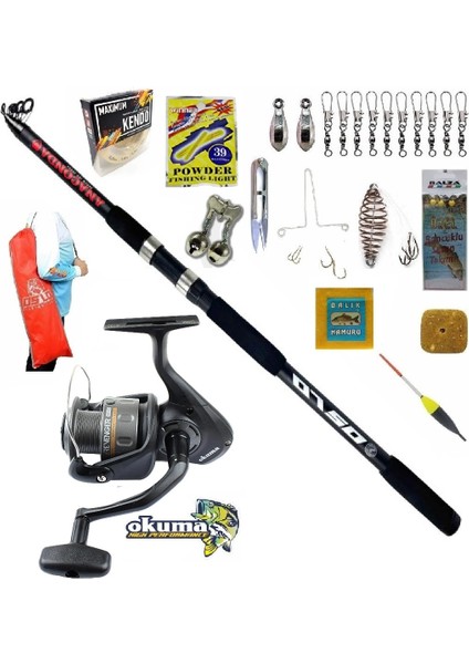 Okuma Revenger Rv-55 360CM 100-300GR Oslo Anaconda Profesyonel Sazan Kıyı Olta Takımı Seti