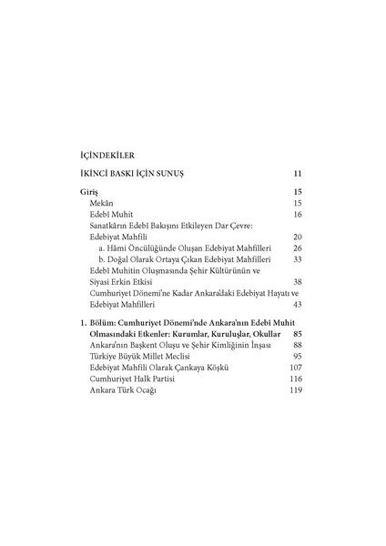 Bir Edebî Muhit Olarak Ankara (1923-1980) modelleri