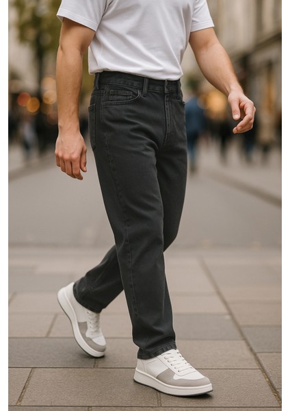 Erkek Yüksek Bel Bol Kesim Baggy Loose Fit Jean PANTOLON-C352 fiyatları