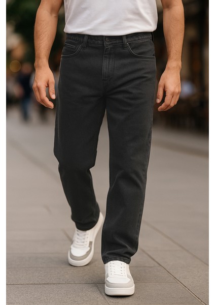 Erkek Yüksek Bel Bol Kesim Baggy Loose Fit Jean PANTOLON-C352