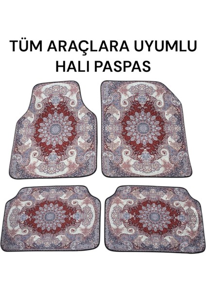 Lüx Oto Halı Paspas Desenli Yıkanabilir Universal (Her Araca Uyumlu)(Türk Motifi Desenli Açık)